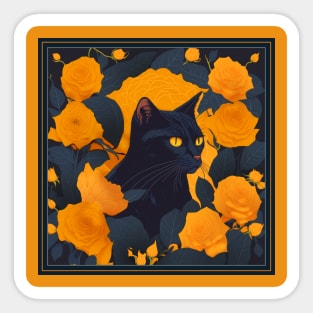 Вombay cat. Style vector (yellow version bombay cat) Sticker